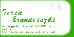 tiria brandeiszki business card